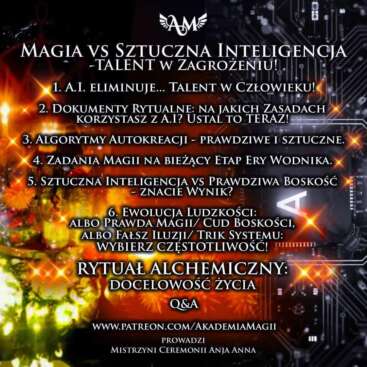 Magia vs Sztuczna Inteligencja - czy A.I. zagraża Rozwojowi Ludzkości? - Webinar + Rytuał Alchemiczny